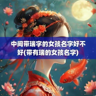 中间带瑞字的女孩名字好不好(带有瑞的女孩名字)