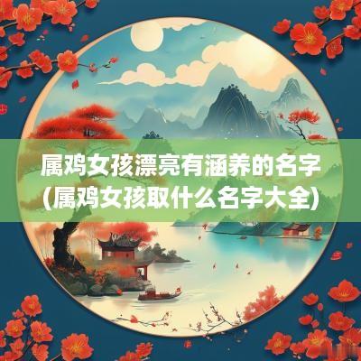 属鸡女孩漂亮有涵养的名字(属鸡女孩取什么名字大全)