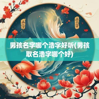 男孩名字哪个浩字好听(男孩取名浩字哪个好)