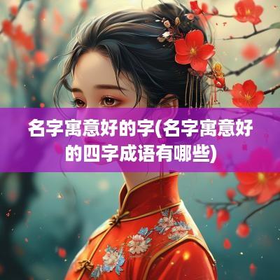 名字寓意好的字(名字寓意好的四字成语有哪些)