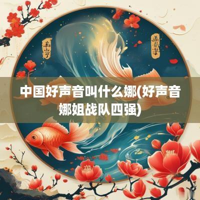 中国好声音叫什么娜(好声音娜姐战队四强)