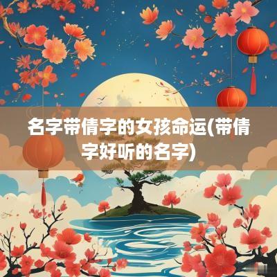 名字带倩字的女孩命运(带倩字好听的名字)