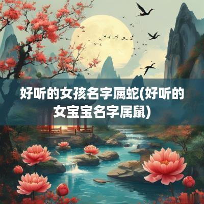 好听的女孩名字属蛇(好听的女宝宝名字属鼠)