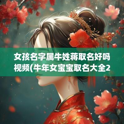 女孩名字属牛姓蒋取名好吗视频(蛇年女宝宝取名大全2025款姓蒋)