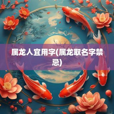 属龙人宜用字(属龙取名字禁忌)