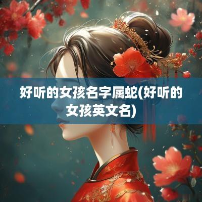 好听的女孩名字属蛇(好听的女孩英文名)