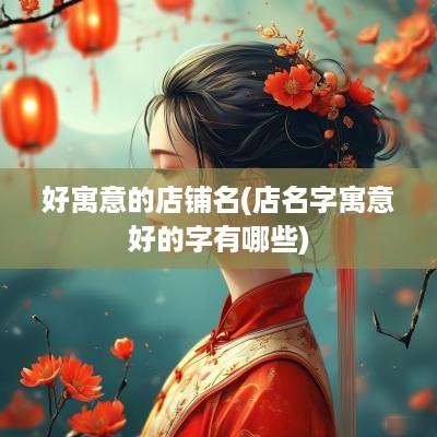 好寓意的店铺名(店名字寓意好的字有哪些)