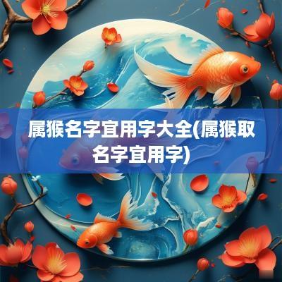 属猴名字宜用字大全(属猴取名字宜用字)