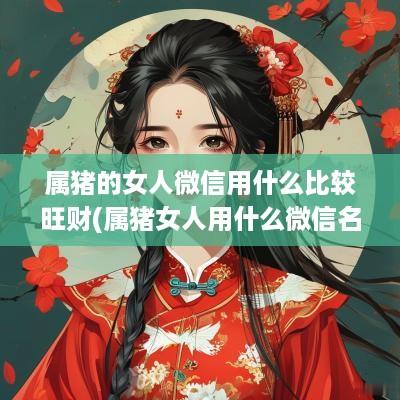 属猪的女人微信用什么比较旺财(属猪女人用什么微信名字好听呢)