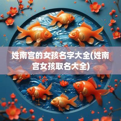 姓南宫的女孩名字大全(姓南宫女孩取名大全)