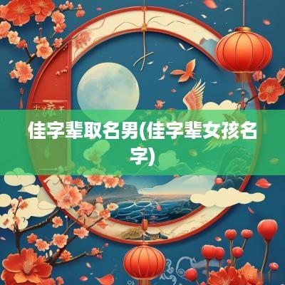 佳字辈取名男(佳字辈女孩名字)