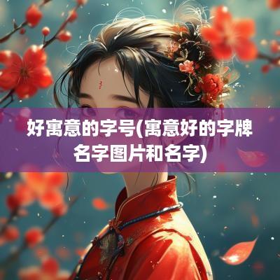 好寓意的字号(寓意好的字牌名字图片和名字)