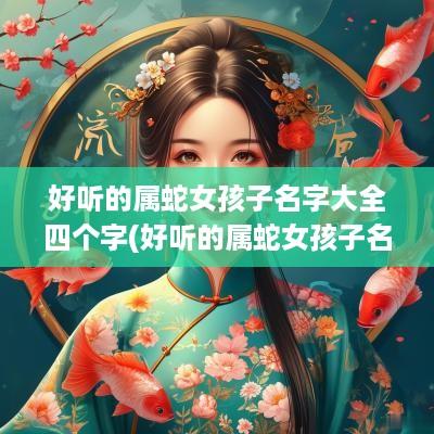 好听的属蛇女孩子名字大全四个字(好听的属蛇女孩子名字大全两个字)