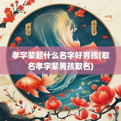 孝字辈起什么名字好男孩(取名孝字辈男孩取名)