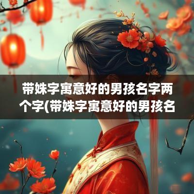 带姝字寓意好的男孩名字两个字(带姝字寓意好的男孩名字大全)