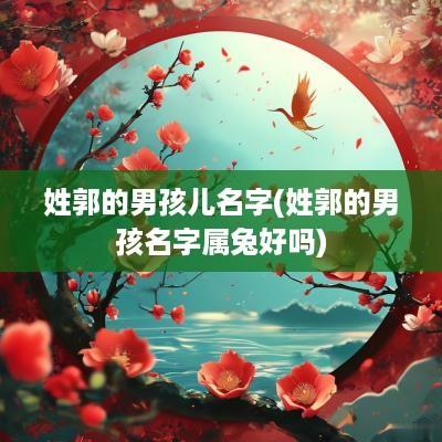 姓郭的男孩儿名字(姓郭的男孩名字属兔好吗)