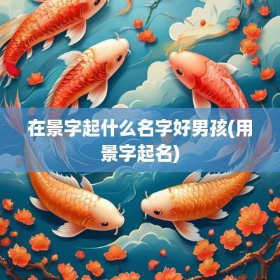 在景字起什么名字好男孩(用景字起名)