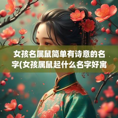 女孩名属鼠简单有诗意的名字(女孩属鼠起什么名字好寓意的字)