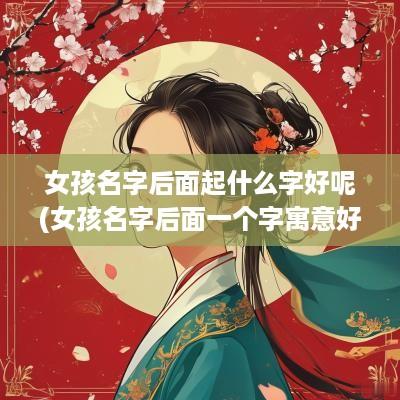 女孩名字后面起什么字好呢(女孩名字后面一个字寓意好的)