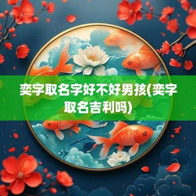 奕字取名字好不好男孩(奕字取名吉利吗)