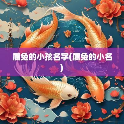 属兔的小孩名字(属兔的小名)