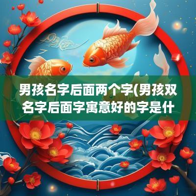 男孩名字后面两个字(男孩双名字后面字寓意好的字是什么)