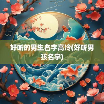 好听的男生名字高冷(好听男孩名字)