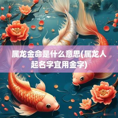 属龙金命是什么意思(属龙人起名字宜用金字)