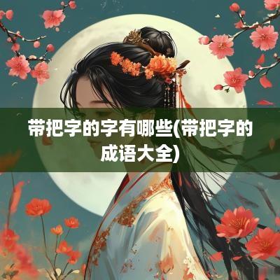 带把字的字有哪些(带把字的成语大全)