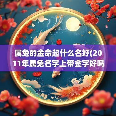 属兔的金命起什么名好(2011年属兔名字上带金字好吗女孩)
