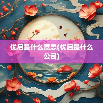 优启是什么意思(优启是什么公司)