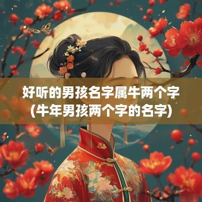 好听的男孩名字属牛两个字(蛇年男孩两个字的名字)