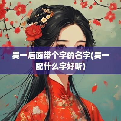 吴一后面带个字的名字(吴一配什么字好听)