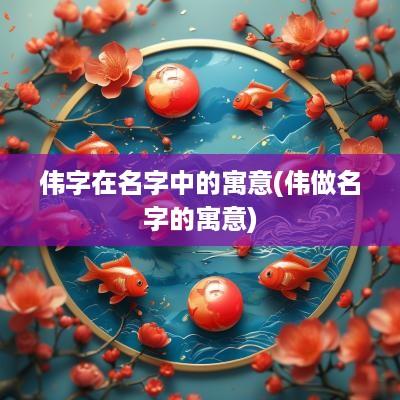 伟字在名字中的寓意(伟做名字的寓意)