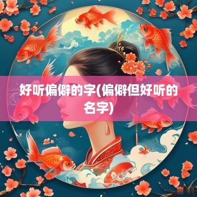 好听偏僻的字(偏僻但好听的名字)