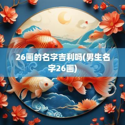 26画的名字吉利吗(男生名字26画)