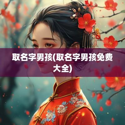 取名字男孩(取名字男孩免费大全)