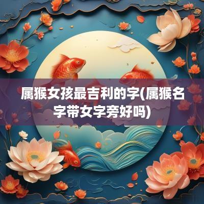 属猴女孩最吉利的字(属猴名字带女字旁好吗)