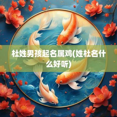 杜姓男孩起名属鸡(姓杜名什么好听)