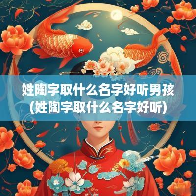 姓陶字取什么名字好听男孩(姓陶字取什么名字好听)