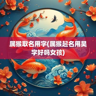 属猴取名用字(属猴起名用昊字好吗女孩)