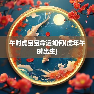午时虎宝宝命运如何(蛇年午时出生)
