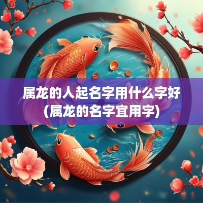 属龙的人起名字用什么字好(属龙的名字宜用字)