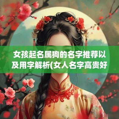 女孩起名属狗的名字推荐以及用字解析(女人名字高贵好吗属狗的人)