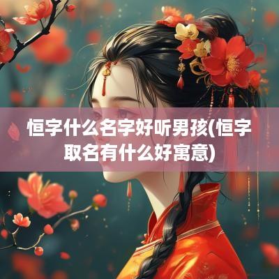 恒字什么名字好听男孩(恒字取名有什么好寓意)