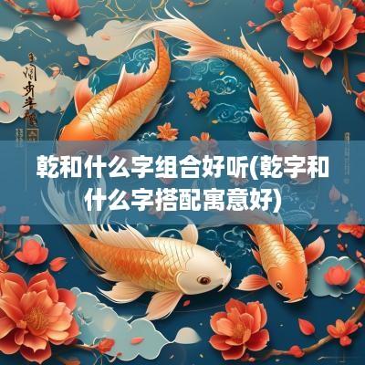 乾和什么字组合好听(乾字和什么字搭配寓意好)