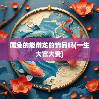属兔的能带龙的饰品吗(一生大富大贵)