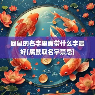 属鼠的名字里面带什么字最好(属鼠取名字禁忌)
