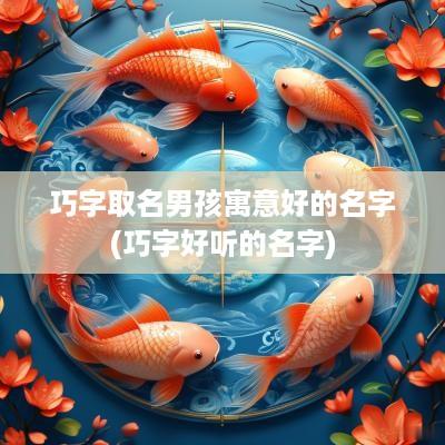 巧字取名男孩寓意好的名字(巧字好听的名字)