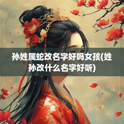 孙姓属蛇改名字好吗女孩(姓孙改什么名字好听)